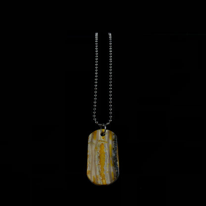 Necklace- Ivory, Dog Tags, Sm. Various Colors