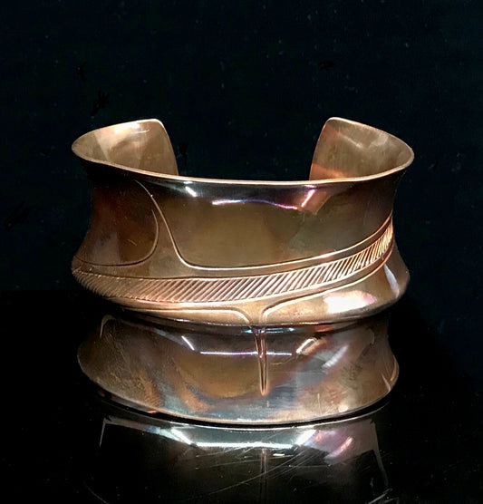 Samuel Sheakley Bracelet Heat Treated Copper 2" Waves