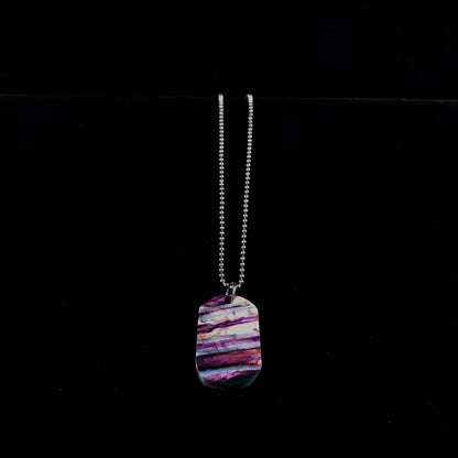 Necklace- Ivory, Dog Tags, Sm. Various Colors