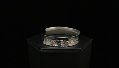 Bracelet- N. Galanin; Silver, Various Designs, 1/2"