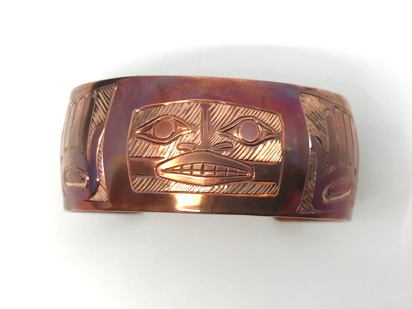 Samuel Sheakley Bracelet Heat Treated Copper 1" Lovebird Spirit