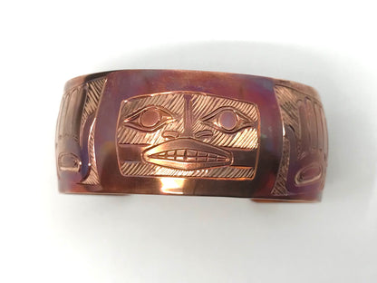 Samuel Sheakley Bracelet Heat Treated Copper 1" Lovebird Spirit