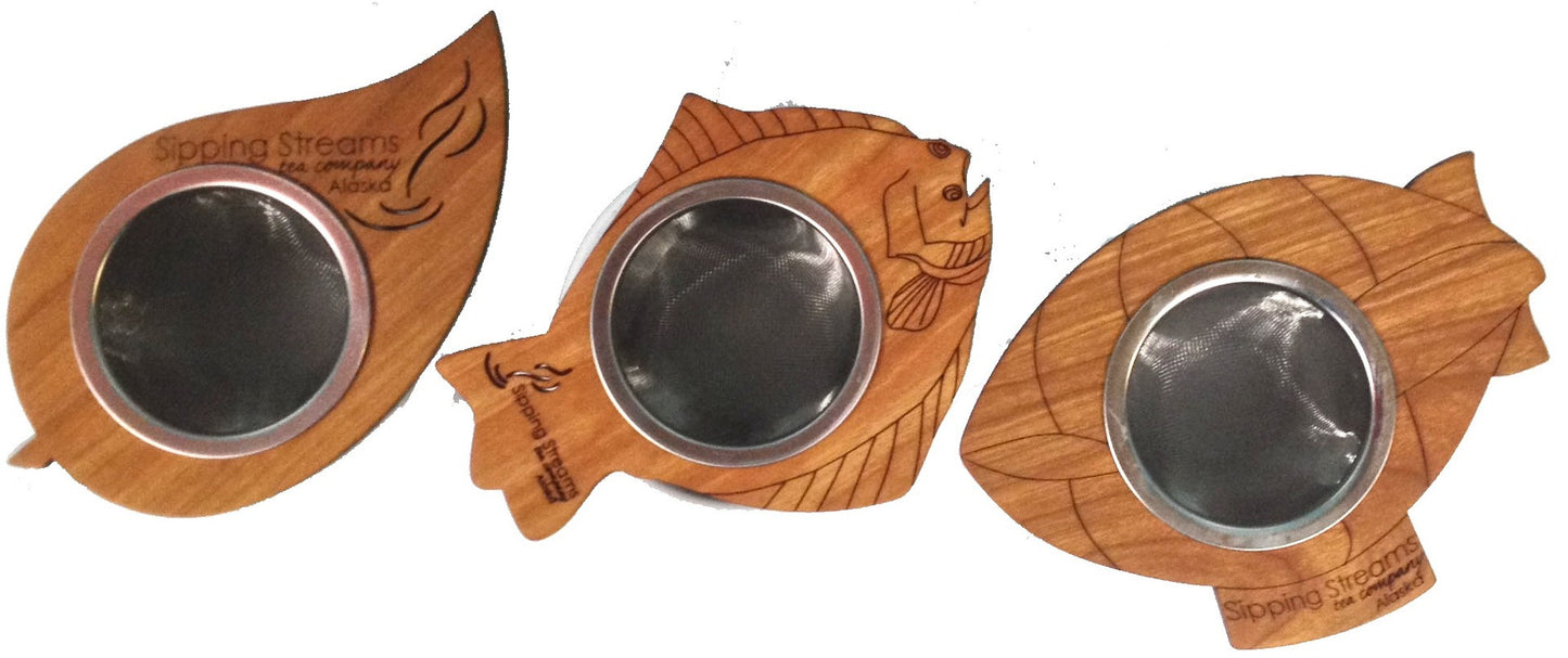 Wooden Tea Infuser - Sipping Streams, XL Bear