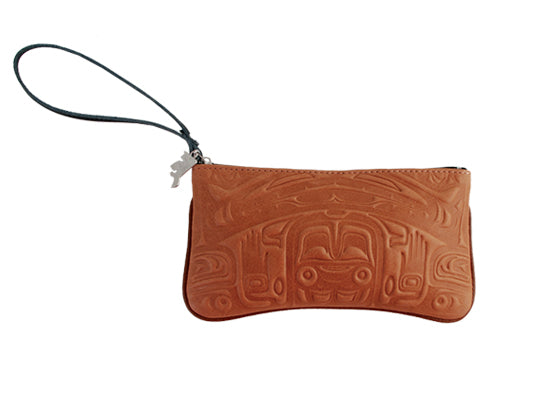 Embossed Wristlet Bear Box Design (Leather)