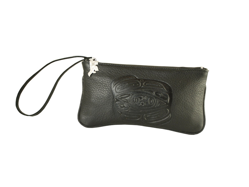 Raven Embossed Wristlet (Deerskin)