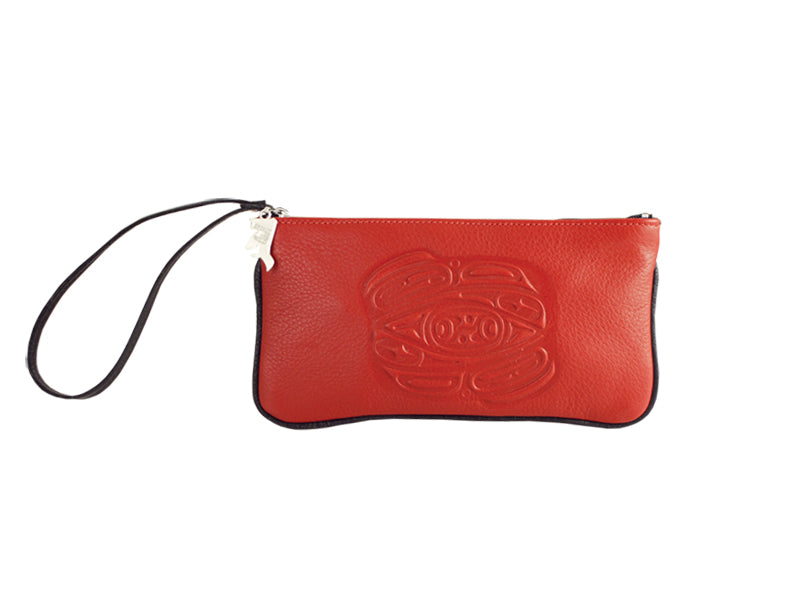 Raven Embossed Wristlet (Deerskin)