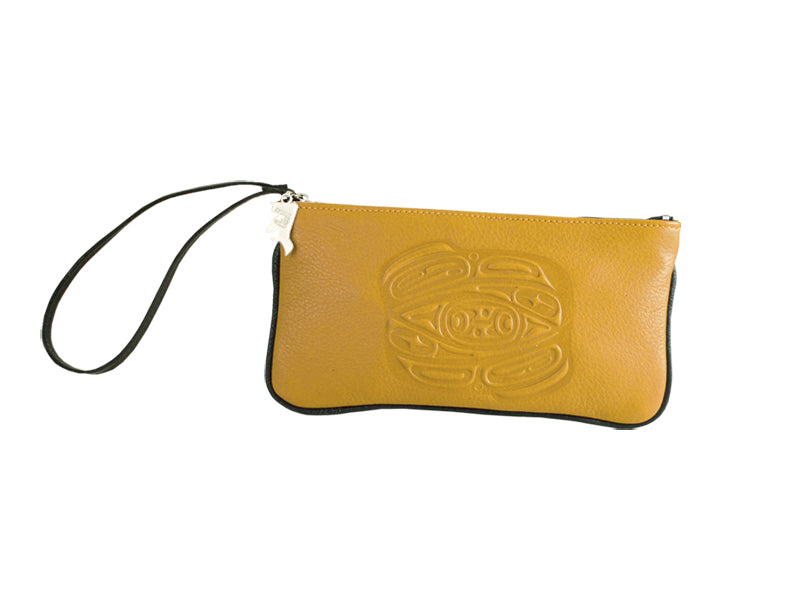 Raven Embossed Wristlet (Deerskin)