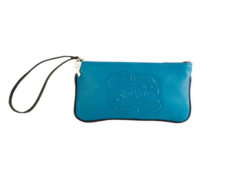 Raven Embossed Wristlet (Deerskin)