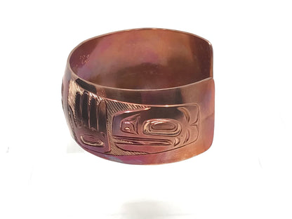 Samuel Sheakley Bracelet Heat Treated Copper 1" Lovebird Spirit