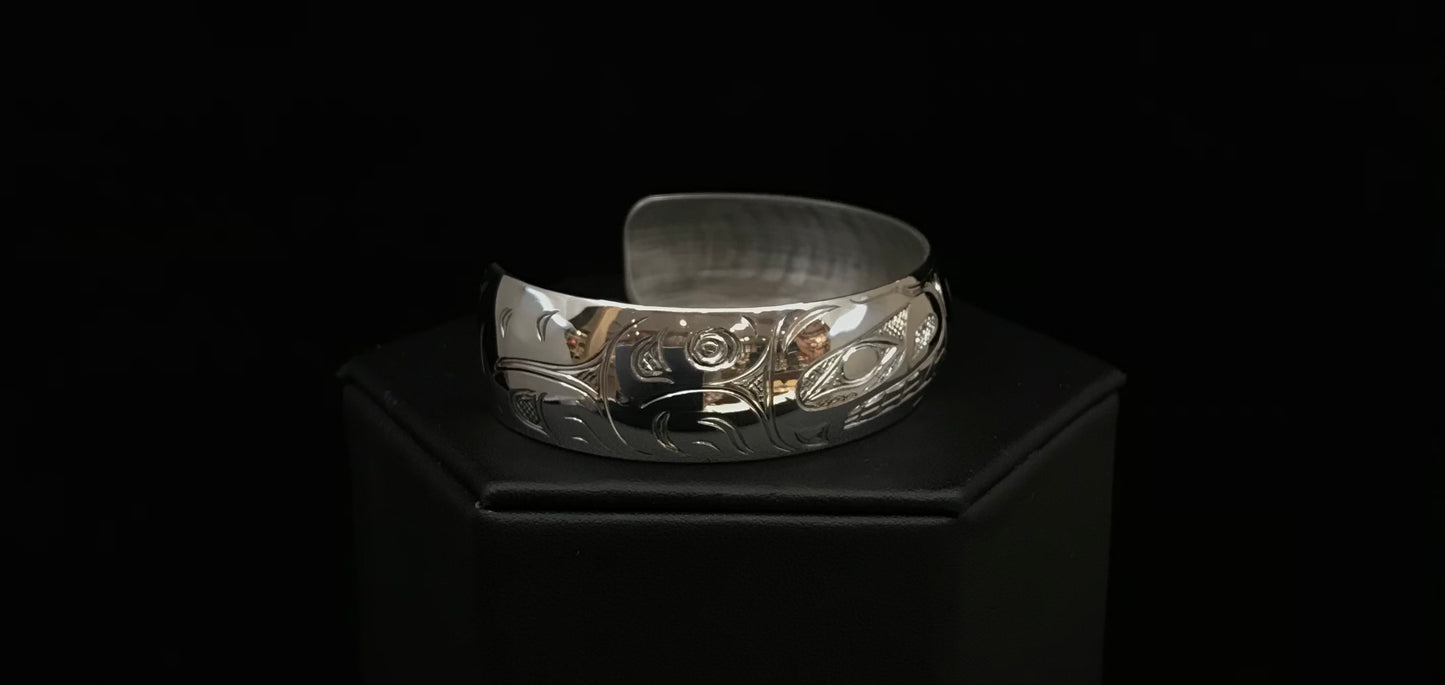 Bracelet- N. Galanin, Silver, 3/4"