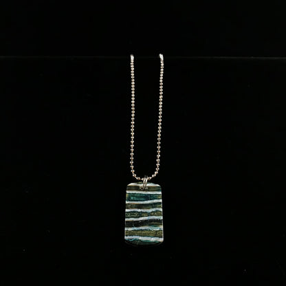 Necklace- Ivory, Dog Tags, Sm. Various Colors