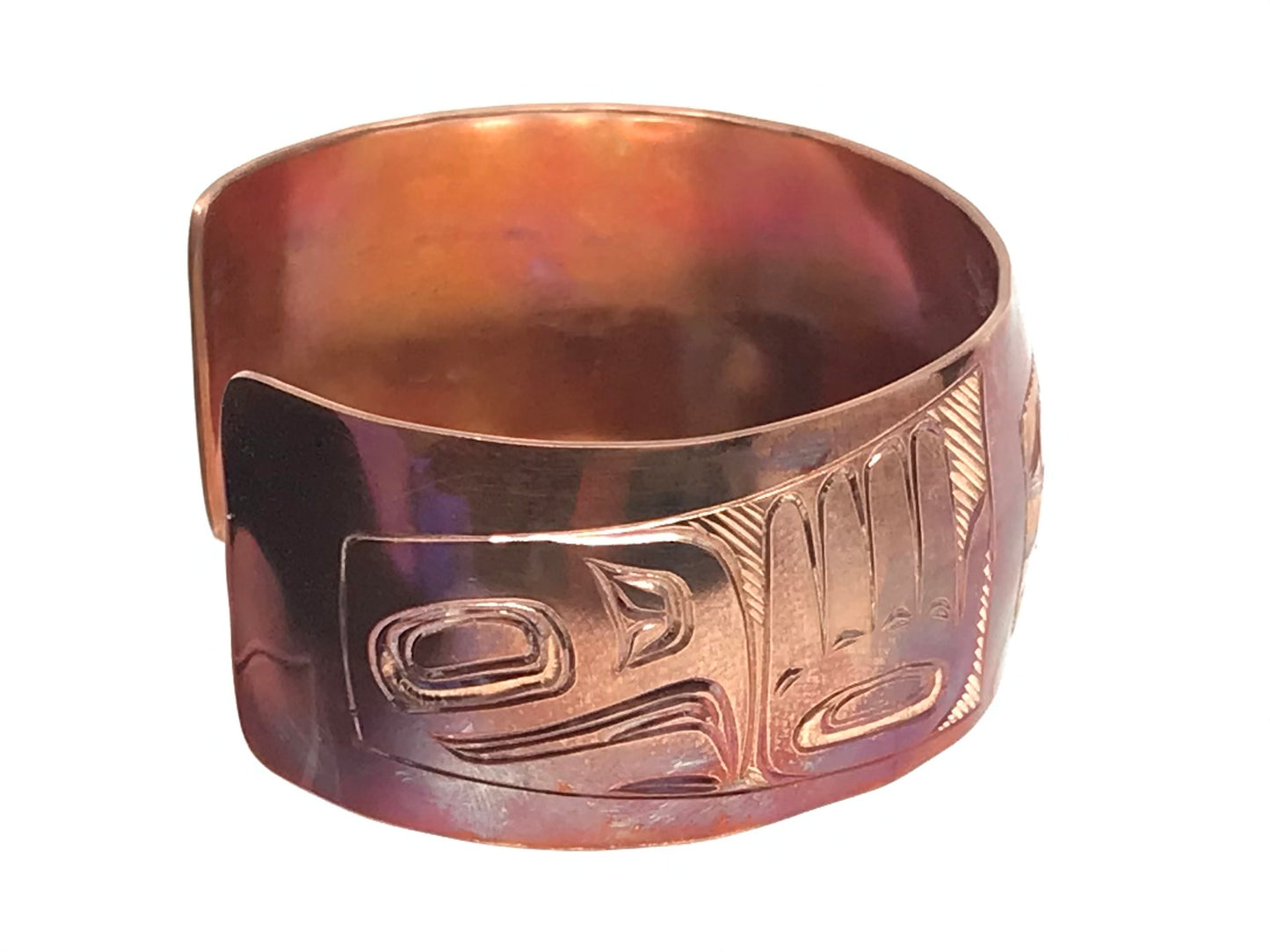 Samuel Sheakley Bracelet Heat Treated Copper 1" Lovebird Spirit