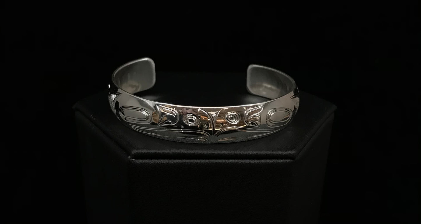 Bracelet- N. Galanin; Silver, Various Designs, 1/2"