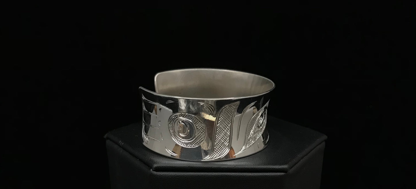 Bracelet- N. Galanin, Silver, Various Designs, 1", Concave