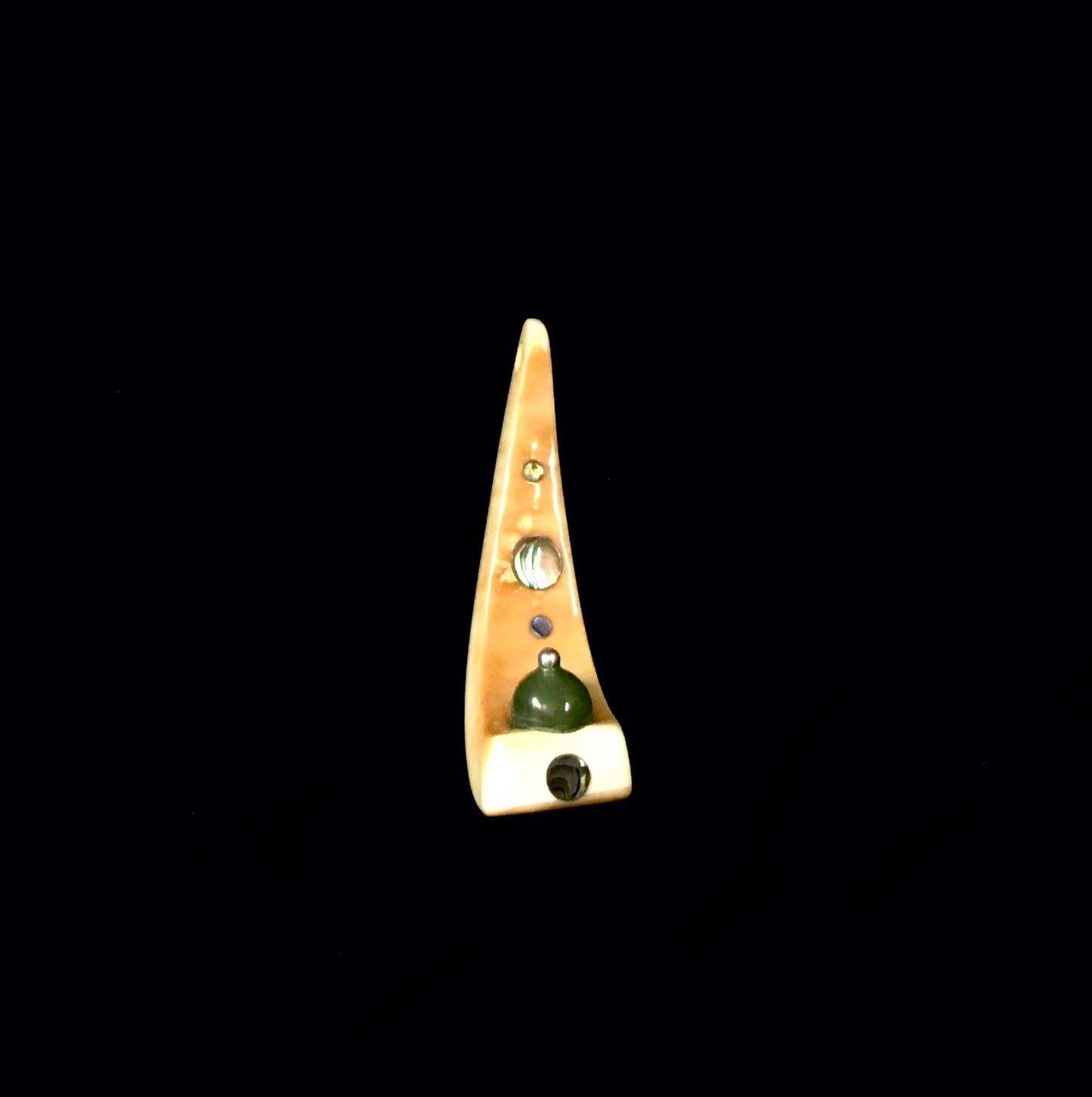 Pendant- R. Isturis; Ivory, Jade, Abalone