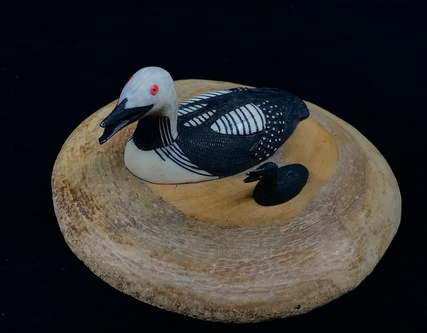 Ivory/Bone- L. Mayac: Mom & Baby, Loon, Bone Base