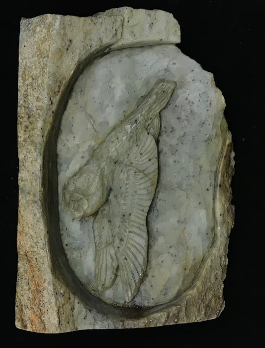 Soapstone- Alaska Native; Owl, 6.5"