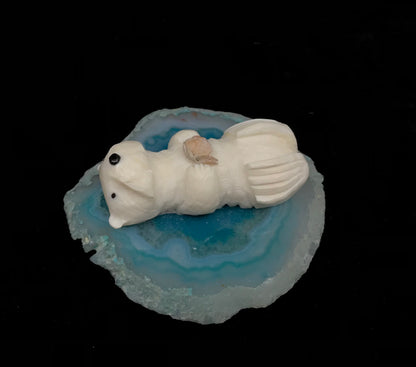 Ivory - D. Pungowiyi; Sea Otter Eating, Agate, Crab, Sea Urchin