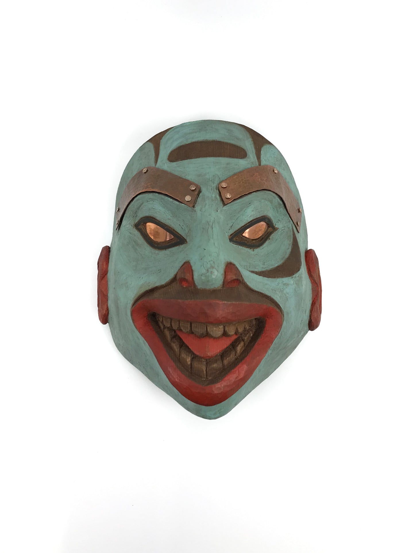 Mask - Walker;  Traditional Tlingit Style w Copper Inlays, SM