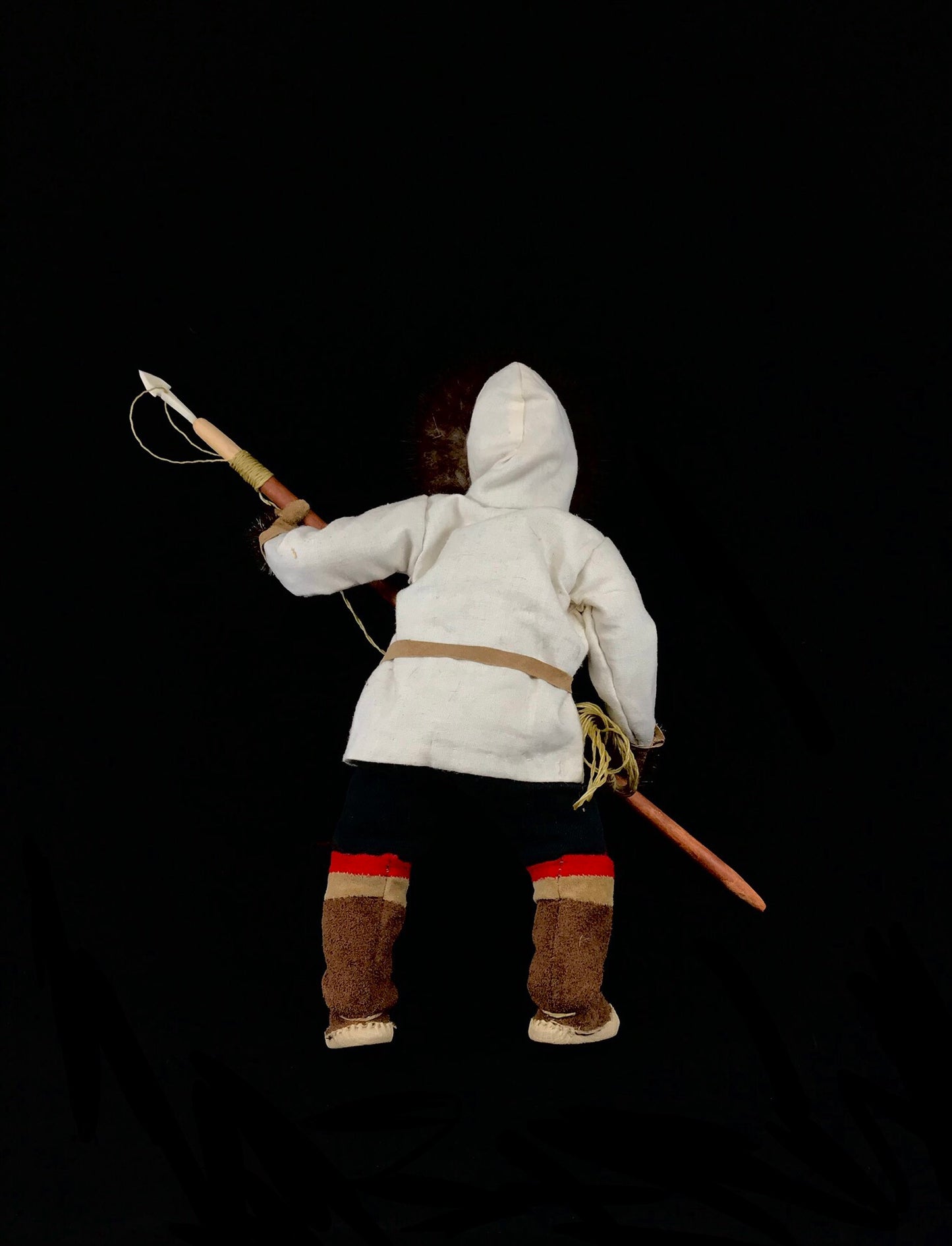 Doll- M. Stiefel; Hunter, Felt, Hide, Ivory, Wood