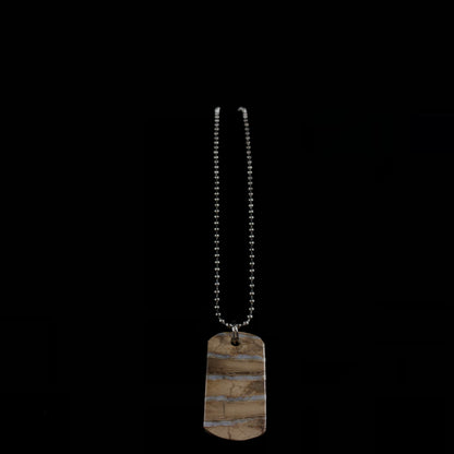 Necklace- Ivory, Dog Tags, Sm. Various Colors