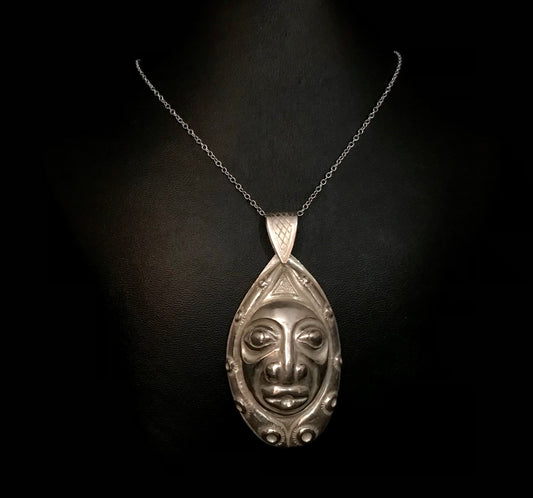 Pendant- R. Isturis; Chanting Man w/Octopus Arms, Silver