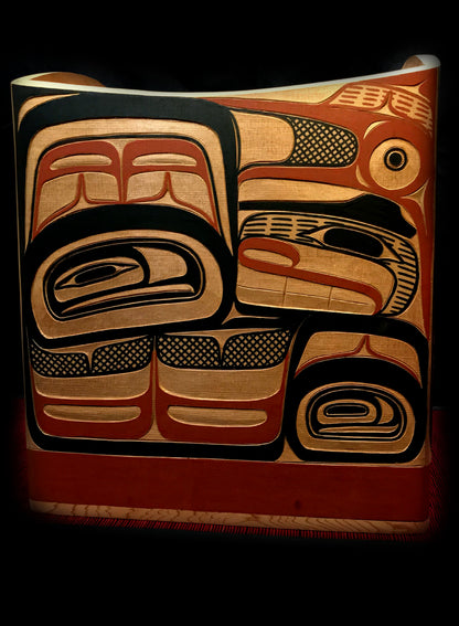 D. A. Boxley Eagle and the Salmon People Bentwood Bucket