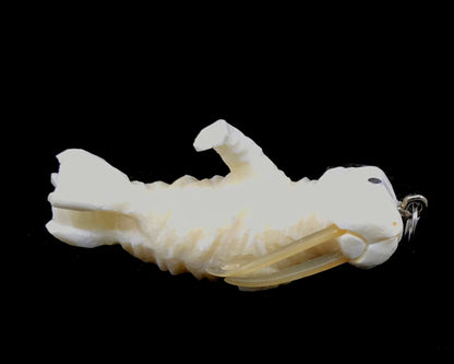 Pendant- Pungowiyi; Ivory, Walrus, Whisker, Baleen