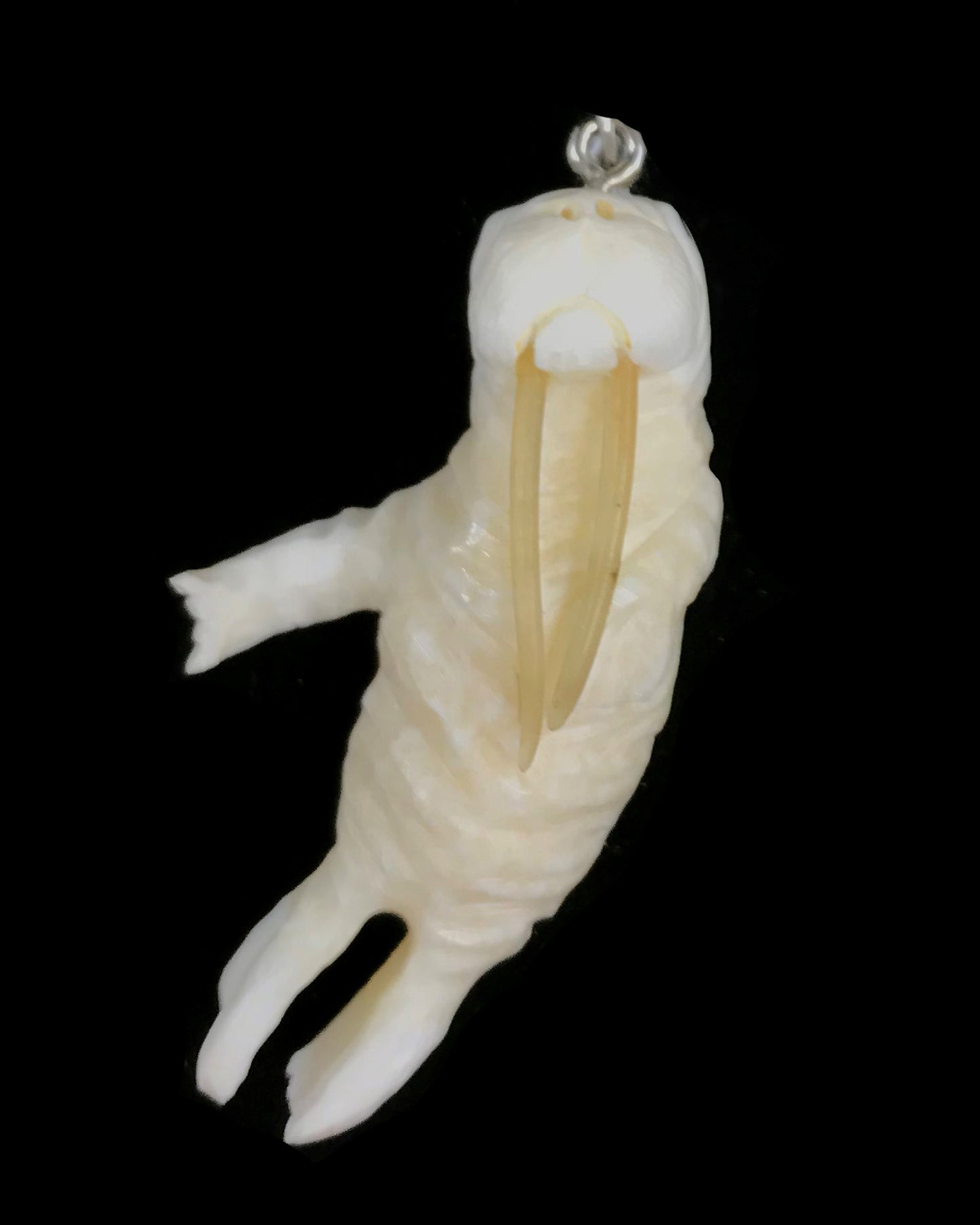 Pendant- Pungowiyi; Ivory, Walrus, Whisker, Baleen