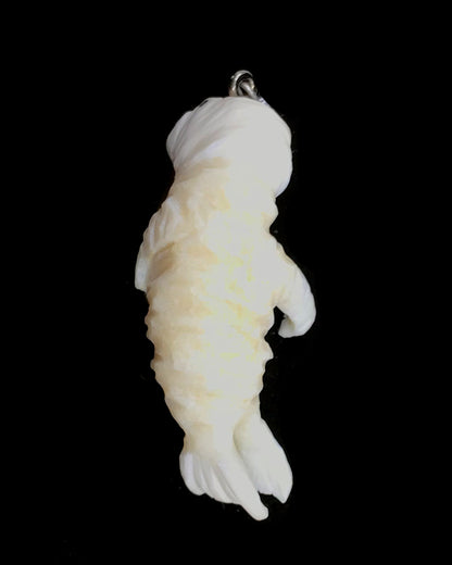 Pendant- Pungowiyi; Ivory, Walrus, Whisker, Baleen