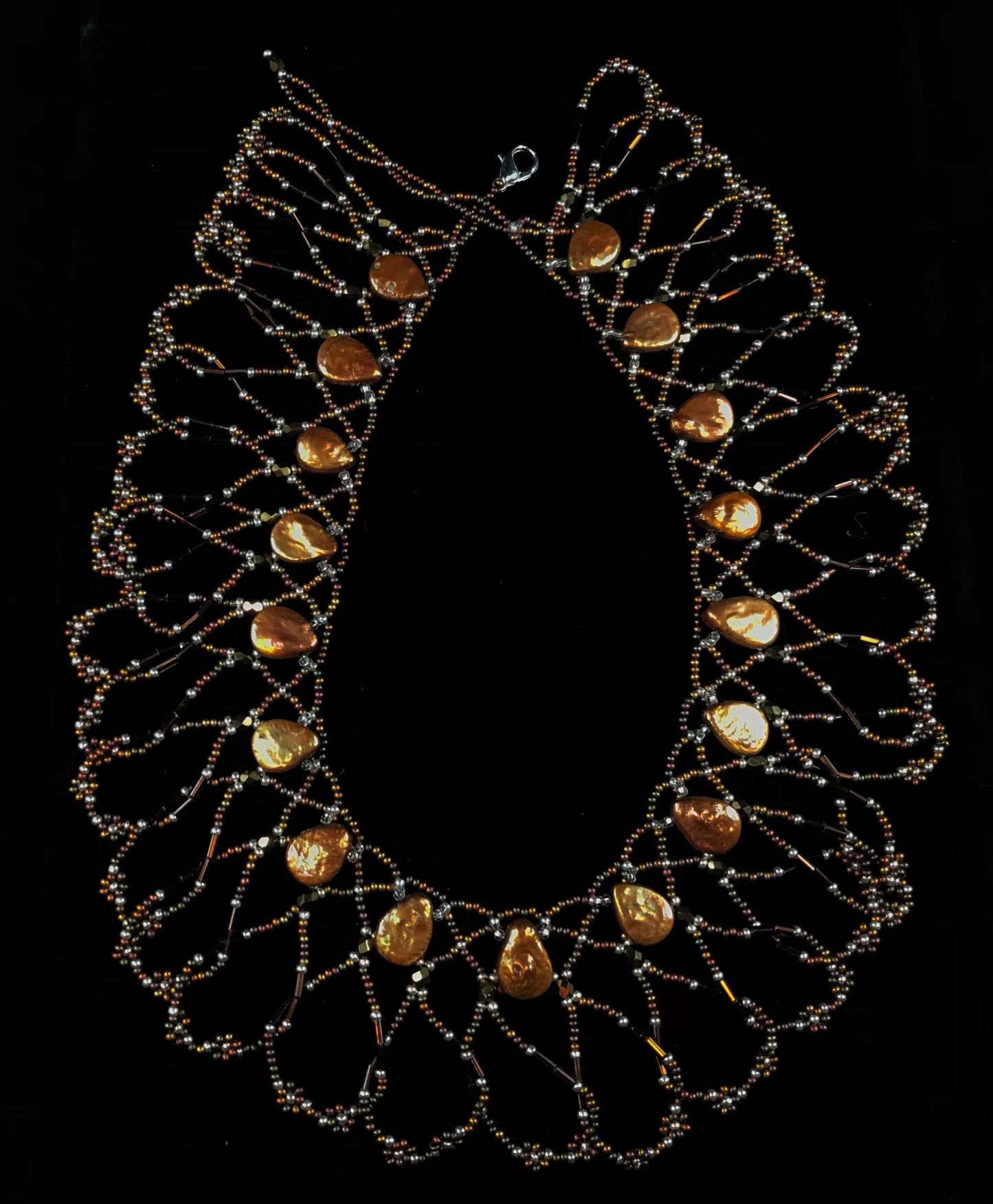 Necklaces- Dangeli; Beaded, Raindrop, Various Colors