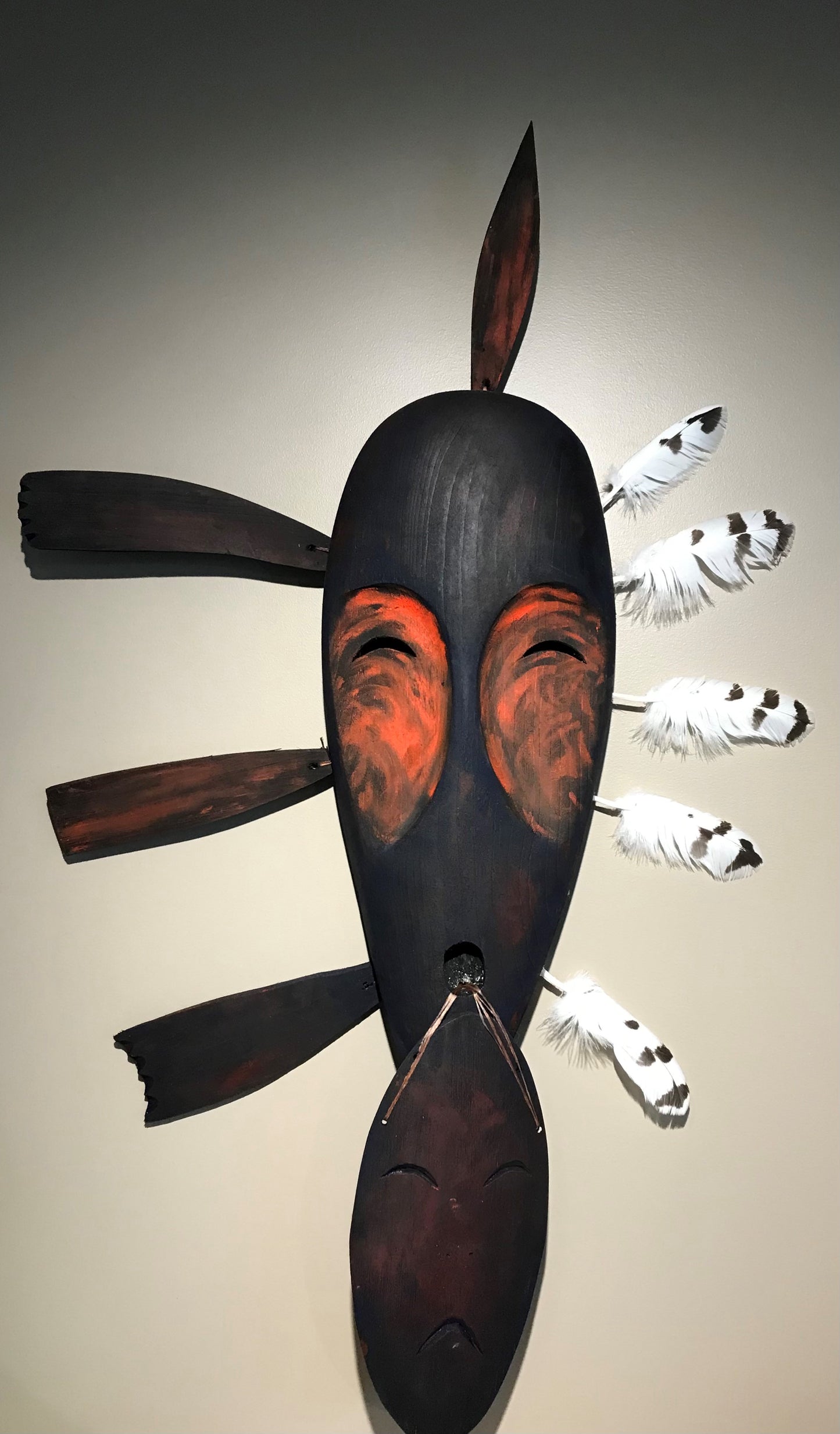 Mask- Atchak; Listening to Qalriq, Wood