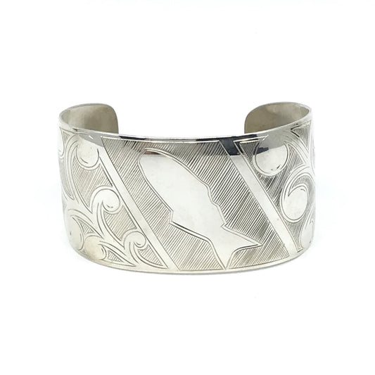 Bracelet- J. Galanin, Silver, Herring in Water, 1.5"