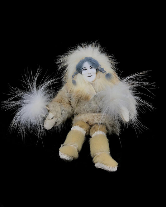 Doll - Inupiaq Ivory Face, Fur Parka, 11"