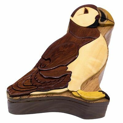 Puzzle Box- Wood, Puffin