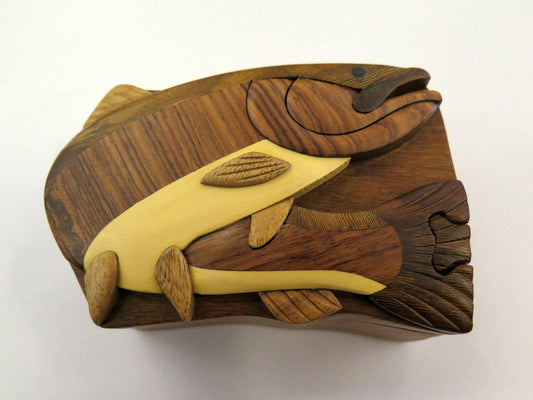 Puzzle Box- Wood, Steelhead