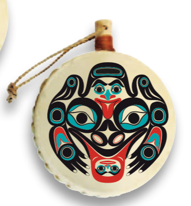 Shotridge Studios Mini Drum Ornament, Various Designs