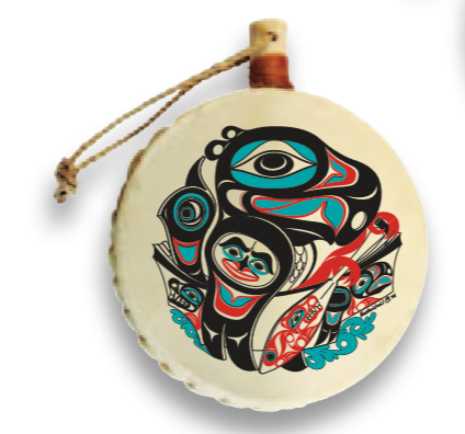 Shotridge Studios Mini Drum Ornament, Various Designs