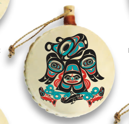 Shotridge Studios Mini Drum Ornament, Various Designs