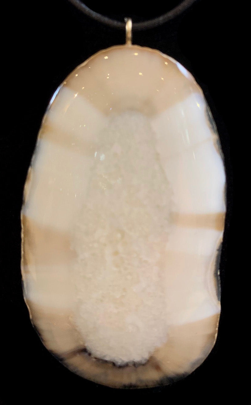 Pendant- Ellis; Fossilized Walrus Ivory Slice, Various Styles