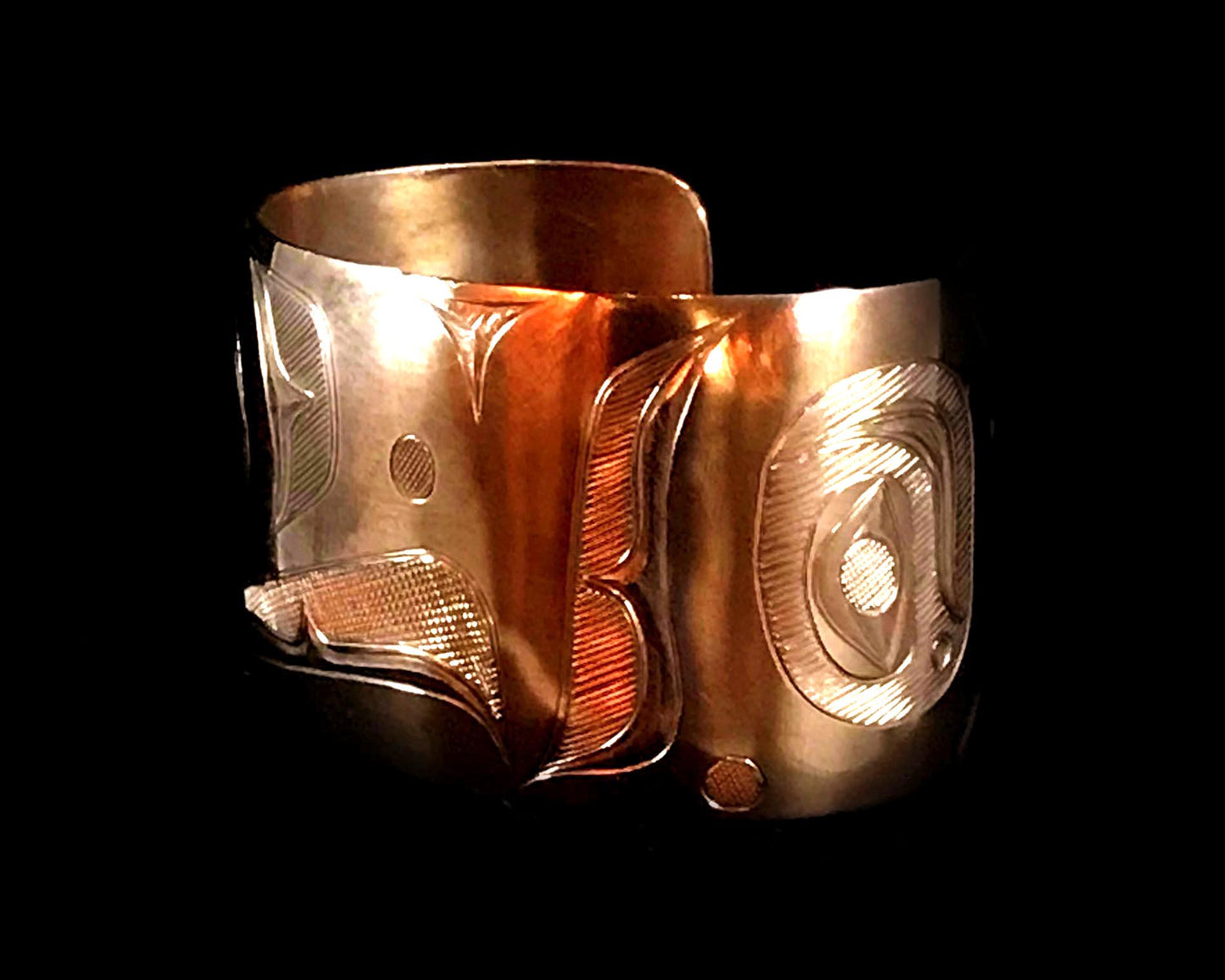 Bracelet- L. Burkhart, Copper, Eagle, 1.5"