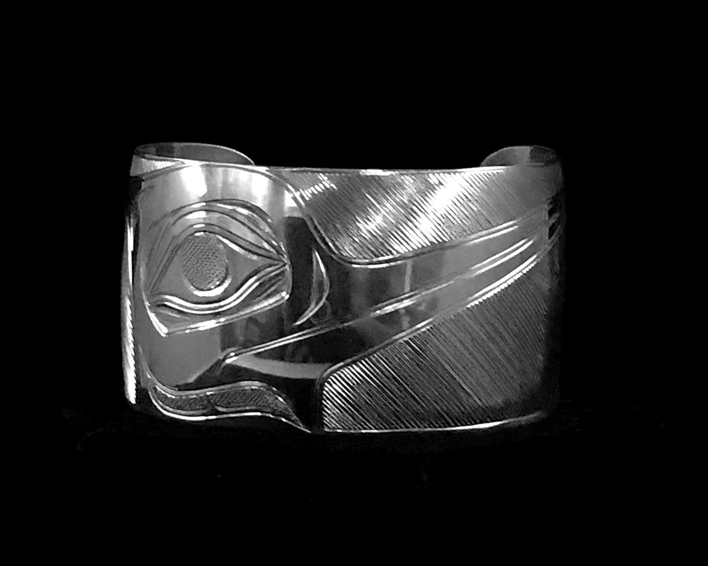 Bracelet- L. Burkhart, Silver, Hummingbird, 1.5"