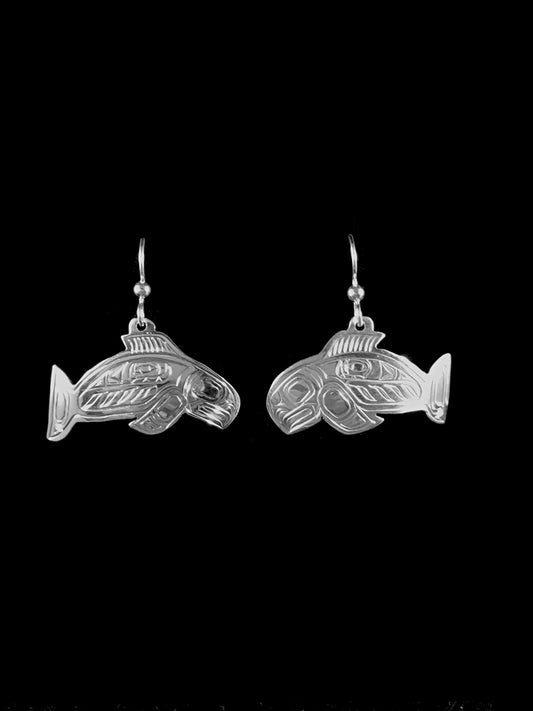 Levi Chilton Earrings Silver Salmon