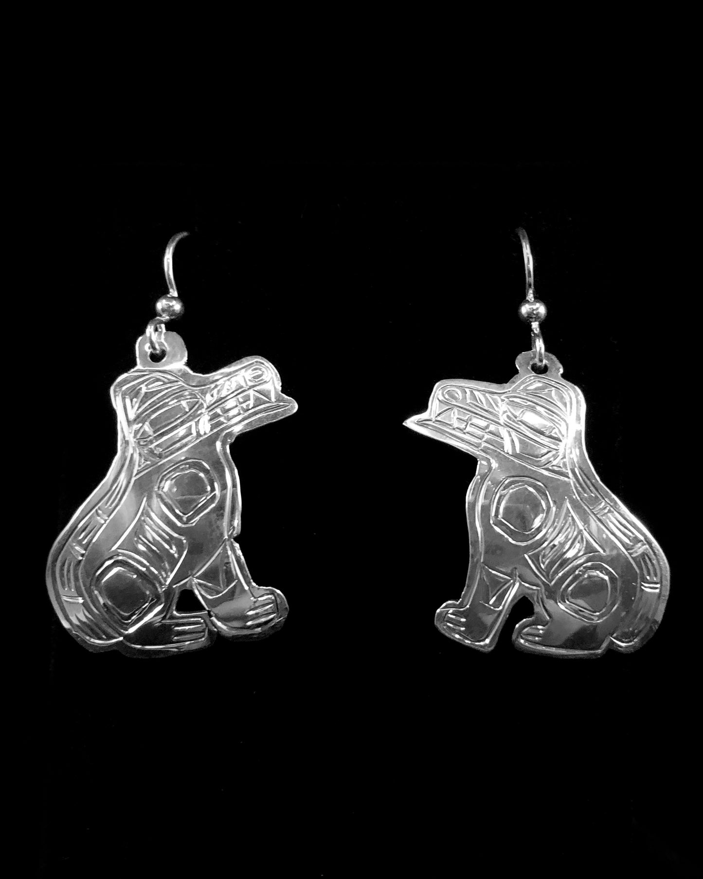 Levi Chilton Earrings Silver Wolf