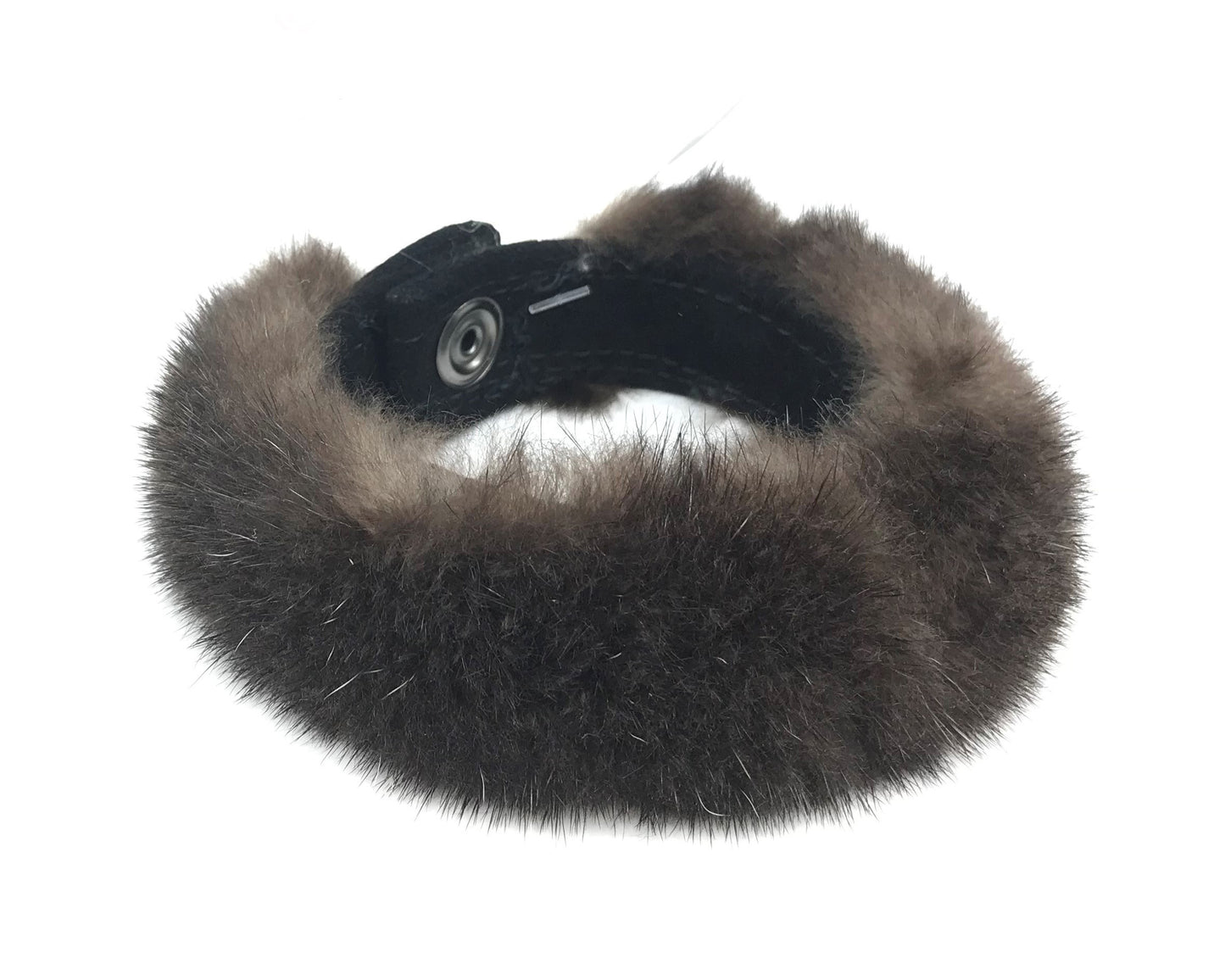 Bracelet- Gho; Sea Otter Fur & Leather w/Snap