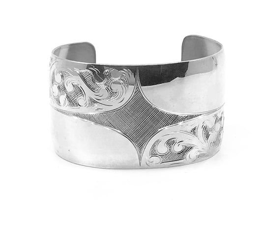 Bracelet- N. Galanin, Silver, Ocean Tides, 1.5"