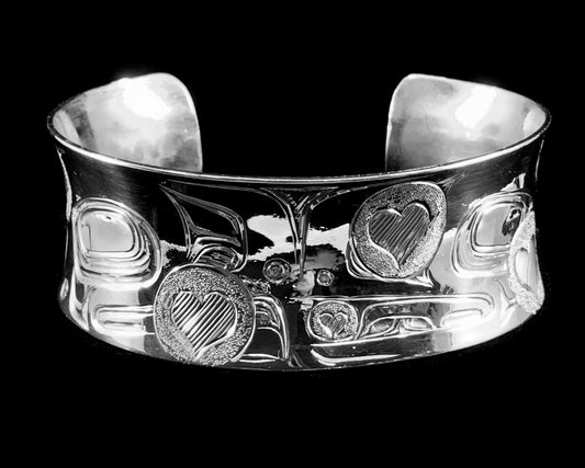 Samuel Sheakley Bracelet Silver Concave Lovebirds