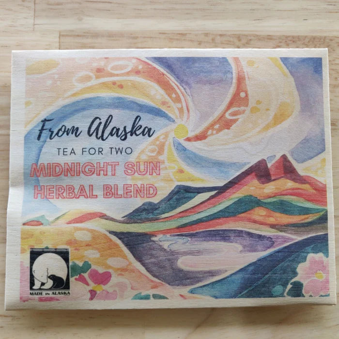 Sipping Streams Midnight Sun Tea For Two Wooden Envelope