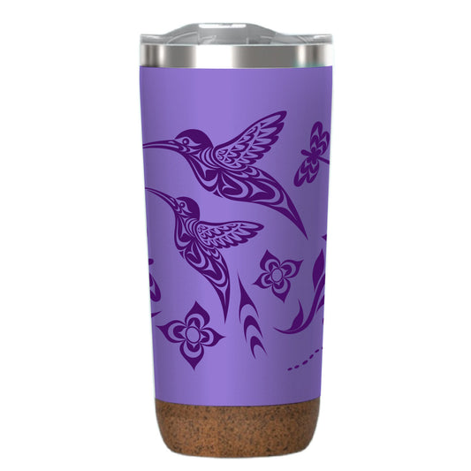 Cork Base Travel Mugs - Hummingbird - 20 oz