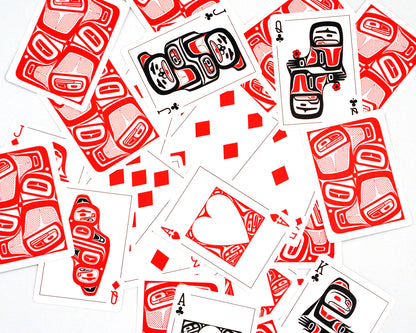 Playing Cards - Trickster; Formline, Red